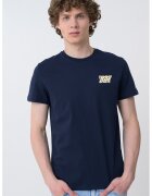 Tommy Jeans Tricou slim fit cu imprimeu logo - Bleumarin