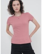 Tommy Jeans Tricou slim fit cu striatii - Roz prafuit