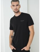Tommy Jeans Tricou slim fit din bumbac cu logo discret - Negru