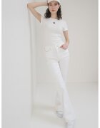 Tommy Jeans Tricou slim fit striat - Alb murdar