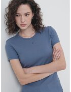 Tommy Jeans Tricou slim fit striat - Gri carbune