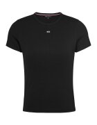 Tommy Jeans Tricou slim fit striat - Negru