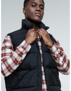 Tommy Jeans Vesta cu fermoar si guler inalt - Negru