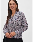 Top Secret Bluza cu animal print cu maneci cazute - Alb/Roz deschis/Bleumarin