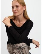 Top Secret Bluza cu decolteu drapat - Negru