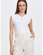 Top Secret Bluza cu decolteu in V si decupaj - Alb optic