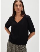 Top Secret Bluza cu decolteu in V si maneci medii - Negru