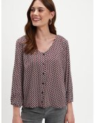 Top Secret Bluza cu decolteu in V si mansete elastice - Rosu/Negru/Alb optic