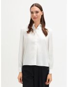 Top Secret Bluza cu fenta cu nasturi - Alb optic