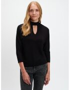 Top Secret Bluza cu maneci medii si decupaj - Negru