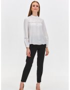 Top Secret Bluza cu model uni si guler scurt - Alb