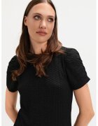 Top Secret Bluza texturata cu maneci bufante - Negru