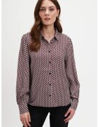 Top Secret Camasa cu model si guler clasic - Rosu/Negru stins/Alb optic