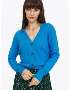 Top Secret Cardigan uni cu model pointelle - Albastru royal