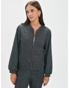 Top Secret Jacheta bomber cu model in carouri si fermoar - Alb/Negru