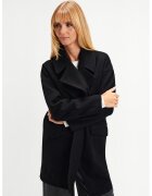 Top Secret Palton cu revere decupate - Negru