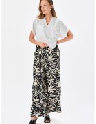 Top Secret Pantaloni cu model - croiala ampla si buzunare laterale - Negru/Crem