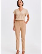 Top Secret Pantaloni lungi cu model uni - Maro nisip