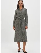 Top Secret Rochie-camasa cu maneci lungi - Negru/Alb murdar