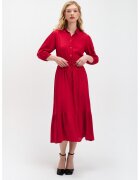 Top Secret Rochie midi cu maneci bufante - Rosu