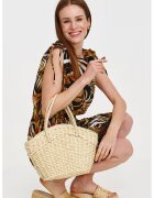 Top Secret Rochie scurta cu model tropical - Negru/Kaki