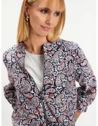 Top Secret Sacou cu nasturi si model - Alb/Roz deschis/Bleumarin