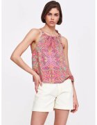 Top Secret Top cu model paisley si funda - Roz deschis/Galben sofran