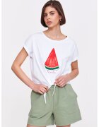 Top Secret Tricou cu decolteu rotund - Rosu/Alb