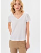 Top Secret Tricou de bumbac cu decolteu in V - Alb optic
