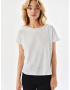 Top Secret Tricou de bumbac cu decolteu rotund - Alb optic