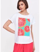 Top Secret Tricou de bumbac cu decolteu rotund - Rosu/Alb/Turcoaz