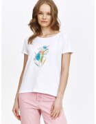 Top Secret Tricou de bumbac cu imprimeu floral - Alb