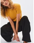 Top Secret Tricou din bumbac cu maneci scurte - Galben sofran