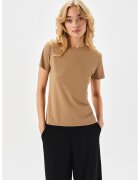 Top Secret Tricou din bumbac cu maneci scurte - Maro nisip