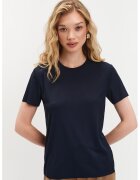 Top Secret Tricou lejer cu decolteu la baza gatului - Albastru ultramarin