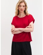 Top Secret Tricou lejer cu decolteu rotund - Rosu vermillion