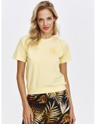 Top Secret Tricou uni cu decolteu la baza gatului - Galben pal