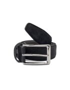 Toro Nero Curea din piele naturala Simple Line - Negru -