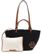 Tory Burch Geanta dama - - Ella Straw Small Basket Tote - neagra - 38x22x9cm