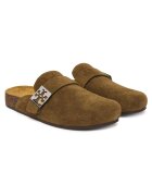 Tory Burch Saboti dama Mellow Mule - piele naturala - Wild Olive/Silver