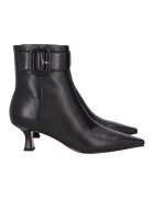 Tosca Blu Botine de piele cu varf ascutit - Negru
