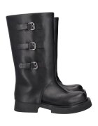 Tosca Blu Cizme mid-calf de piele si piele ecologica - Negru