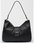 Tosca Blu Geanta de piele cu bareta detasabila de umar - Negru