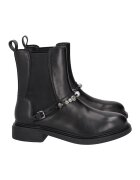 Tosca Blu Ghete de piele cu aplicatie decorativa - Negru
