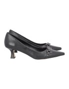 Tosca Blu Pantofi de piele cu toc si detaliu metalic - Negru