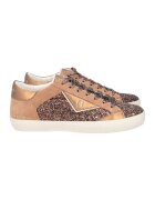 Tosca Blu Pantofi sport cu segmente stralucitoare - Maro inchis/Caramel