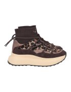 Tosca Blu Pantofi sport slip-on cu talpa wedge - Maro inchis/Maro