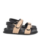 Tosca Blu Sandale cu garnituri din piele si material sintetic Tansy - Negru/Maro nisip