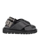 Tosca Blu Sandale din piele Summerlyn - Negru/Alb murdar