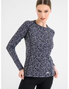 Trespass Bluza termica slim fit cu animal print Elianne - Negru/Gri